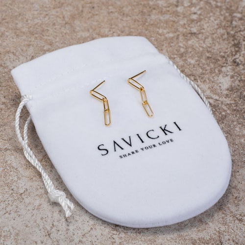 Kolczyki Savicki: srebrne pozłacane